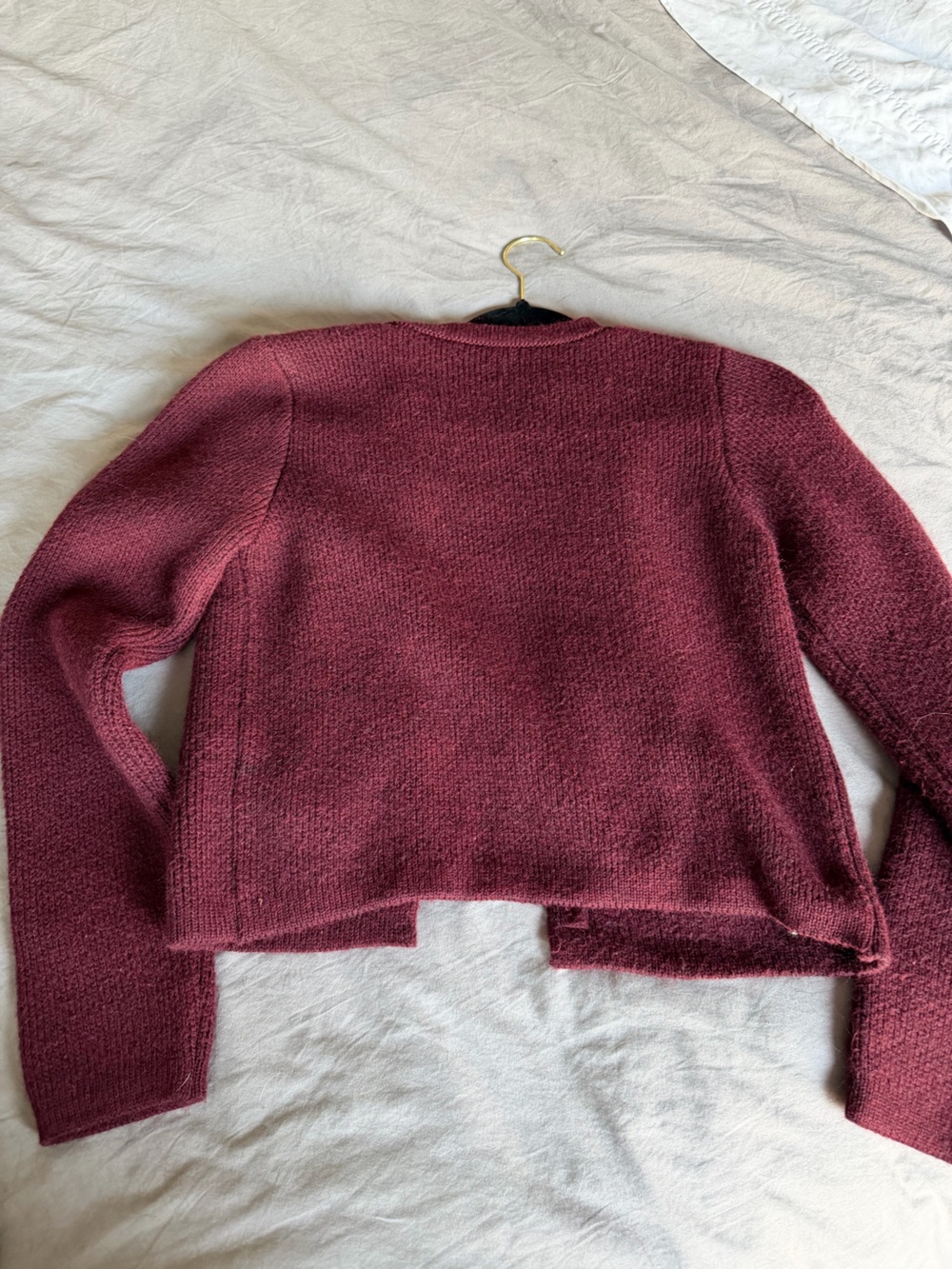 Zara Burgundy Cardigan - Picture 3 of 4
